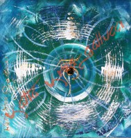 Titolo: Etereo - Dimensione cm 50x50 su legno Tecnica misto meterico Pigmentato