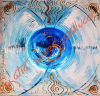 Titolo: Percezione - Dimensione cm 50x50 su legno Tecnica misto meterico Pigmentato