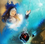 Trittico Virtù Teologali Titolo: Carità - Misto Materico Pigmentato su Tela