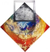 Trittico Virtù Teologali - Titolo: Fede - Misto Materico Pigmentato su Tela