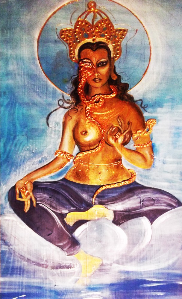 Titolo: Tara, la Buddha - Misto Materico Pigmentato su Tela